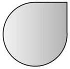 Lienbacher Metallbodenplatte,Stärke 1,5 mm, 110x110 cm, Tropfenform, silber antik