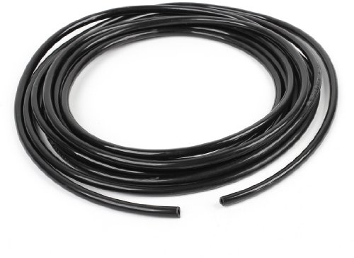sourcing map Tubes Pneumatiques à Air 8mm OD x 5mm ID 5m(16.4Pieds) PU Polyurethane Air Compresseur Tuyau Tube Noir