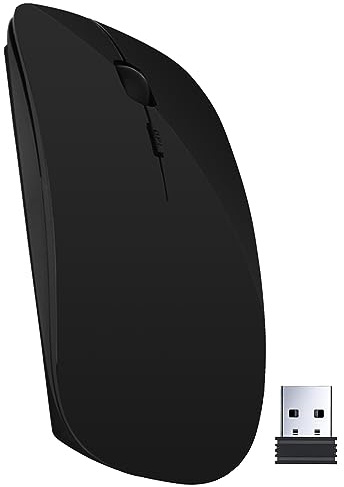 UrChoiceLtd® Neu 2,4 GHz Drahtlose Wireless Maus Schlanke 1600 DPI Schnurlose Usb Optische Ergonomische Mini Mäuse Für PC Laptop Computer