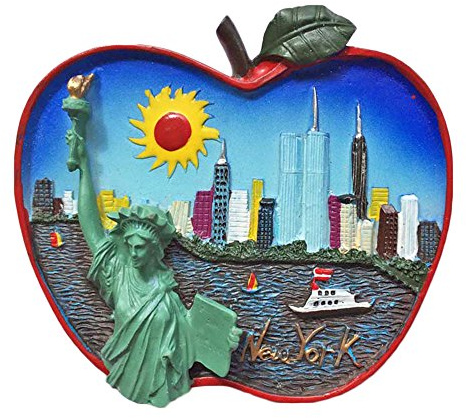wedaredai New York USA Amerika Kühlschrank Magnet 3D Apple Reise Aufkleber Souvenirs Collection, Home & Küche Dekoration, USA Kühlschrank Magnet Aus China