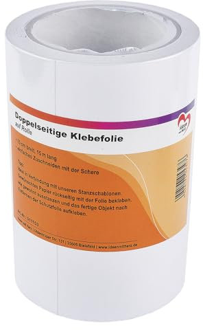 Ideen mit Herz Doppelseitige Klebefolie auf Rolle | 15 cm breit | 15 m lang