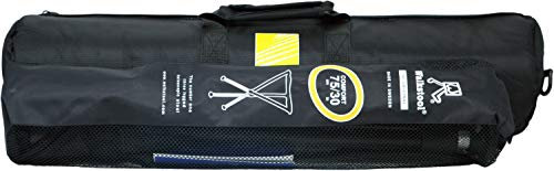 WALKSTOOL Comfort MIT GEPOLSTERTER Tasche Schwarz und Silber - 3-Beiniger Klapphocker aus Aluminium – SITZHÖHE 75 cm - Klapphocker Faltbar, Belastbar mit 200 Bis 250 kg - Dreibeinhocker Campinghocker