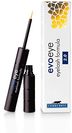 EVOBEAUTÉ evoeye Eyelash Formula 2.0 1 ml I Sérum de pestañas con refuerzo natural para pestañas largas y densas en 6 a 8 semanas