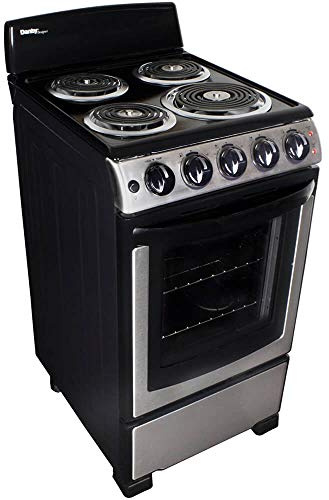20 Electric Range, Coil Elements,Glass Door Window,Push & Turn Knobs