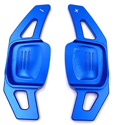 H-Customs Schaltwippen Shift Paddle kompatibel mit Golf 7 (nicht GTI R GTD) Golf 8 Arteon T-Rock Blau v2