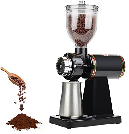 Boyuan Molinillo de café eléctrico Profesional, Molinillo de café de Rebabas, Molinillo de café en Grano con Capacidad de tolva de Grano de café de 300 g, 8 ajustes de molienda precisos para Goteo