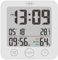 infactory Badezimmeruhr Digital: Digital-Badezimmer-Uhr, Thermo-/Hygrometer, LCD, Saugnapf, Timer, IP54 (Uhr für Badezimmer zum Hinstellen, Baduhr, wasserdicht)