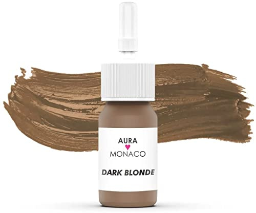 AURA Monaco | Microblading & PMU Farbe – REACH-konformes Premium PMU Pigment für Powder Brows, Microblading & alle PMU-Techniken, 3 ml Hygienefläschchen, Made in Germany (Dark Blonde)