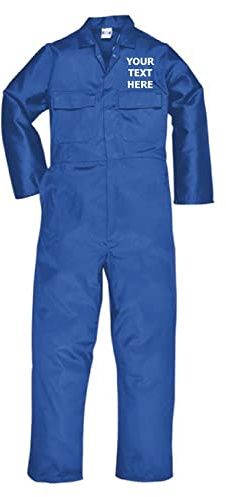 Personalised Boiler Suit Jumpsuit, Men's Navy Blue Green Mechanic Work Overalls, Boiler Suits Men