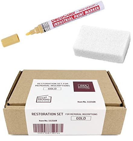 LEVIATAN Set for Restoration of inscriptions on gravestones, Oil Markers, Gold