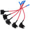 Sicherungsabgriff, 5-teiliges Sicherungsabgriff-Set, Mittlerer Abgriff, Huckepack, Standardklinge, Auto-Zusatzstromkreis, ATO, ATC, Auto-Sicherungshalter für Telefonalarme, Blauer