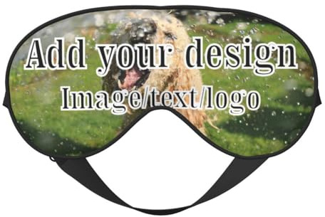 Mascherina per gli occhi per dormire da viaggio, personalizzata su entrambi i lati, morbida mascherina oscurante per gli occhi con cinghia regolabile per dormire in ufficio e notte, personalizzata, 10