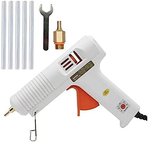 Pistola per Colla a Caldo 150W Pistola per Colla a Caldo Ugello Lungo Diametro 1mm 1.3mm Pistola per Colla Industriale con Apertura Piccola Strumenti di Riparazione Artigianale Fai da Te Pis