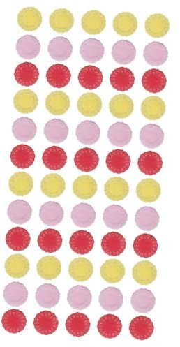 Amosfun 600 Pz blocco di carta per torte tovagliette rotonde carta da forno per cupcake arredamento barbecue tovaglie rotonde centrini colorati centrini di carta pizzo sottotorta rotondo