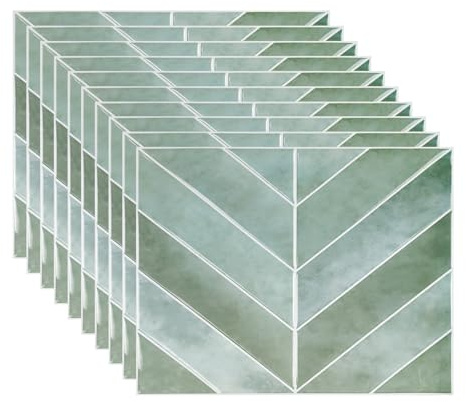 Fliesenaufkleber zum Abziehen und Aufkleben, 3D-Aufkleber, selbstklebend, für Küche, Bad, wasserfest, zum Aufkleben auf Fliesen, U-Bahn-Fliesen, 29 x 22,9 cm, 10 Bögen