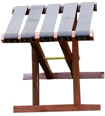 Milisten Leichter Faltbarer Campinghocker Holz Klapphocker Tragbare Outdoor Bank Klappbar Kompakt Für Angeln Garten Reisen