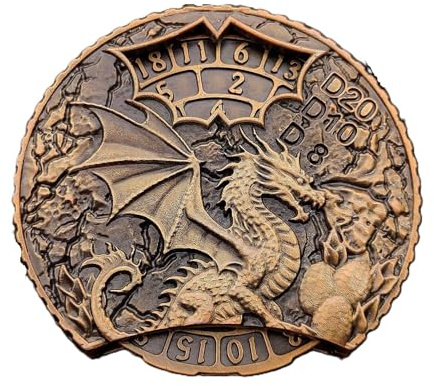 7 in 1 Fidget Spinner Würfel Set für DND, Neuheit Winged Flying Dragon Metal Roulette D&D Würfel mit Geschenkbox, Dungeons und Drachen RPG Rollenspiel Würfel Golden