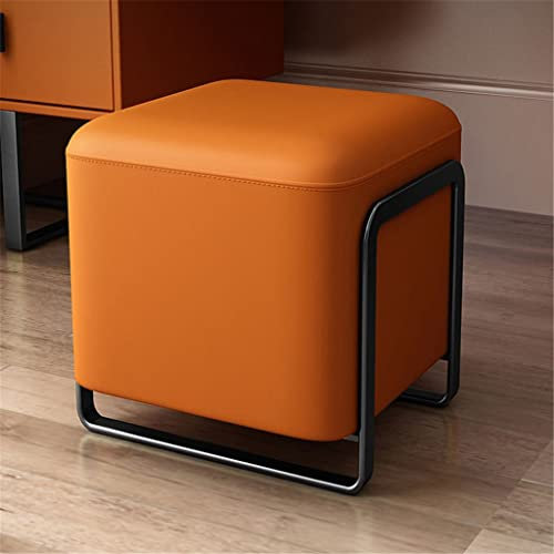 Sgabello ottomano moderno per soggiorno e camera da letto, piccolo sgabello da toeletta color argento con contenitore per trucco e scarpe, elegante sgabello basso per la decorazione della casa