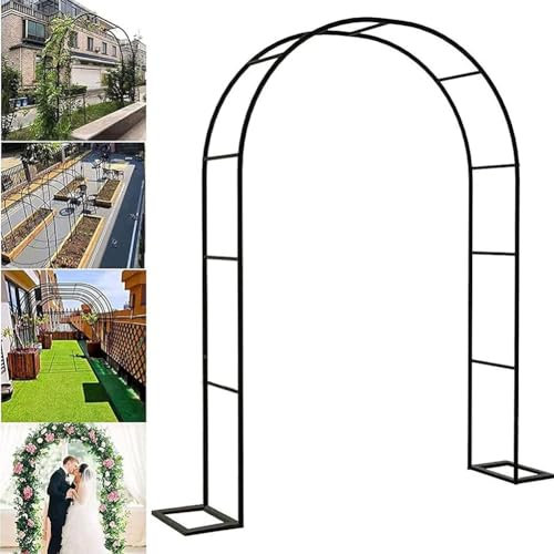 Metall Gartenbogen für Kletterpflanzen Hochzeit Torbogen für Outdoor Terrasse Deko Metall Rosenbogen für Kletterpflanzen Blumendekorationen für Hochzeitszeremonie