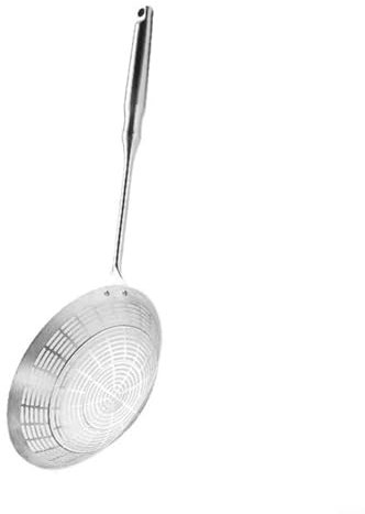 Cucchiaio per schiumarola in acciaio inox ad alta efficienza, perfetto strumento da cucina per pentole calde e cibi fritti (M)