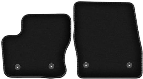 Wielganizator Velours Fußmatten passend für Ford Transit Connect FL (2017-) | Qualität: Basic - Genaue Passform, rutschfeste Untregrund 2-teilig - Schwarz