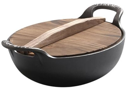 Toyvian marmite Domestique poêle antiadhésive poele Anti Adhesive Induction Casserole antiadhésive Casserole Anti-adhésive Cuisson Pot poêlon Wok coulé marmite de Camping en Fonte Le Fer
