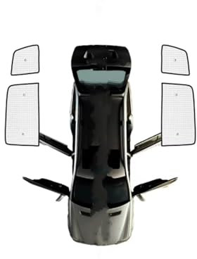 Couverture Pare-Brise pour VW pour Touran MK1 1T 2003~2015 Pare-Brise Fenêtre Voiture Pare-Soleil Protection UV Réflecteur Pare-Soleil Pare-Soleil Auto Visière Pare Brise Soleil Voiture(Rear Windows)