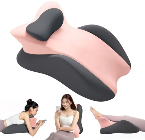 JOVELL Oreiller Ergonomique en Mousse Mémoire, Coussin Couple pour Confort en Position Assise, Soulagement des Douleurs du Dos, du Cou et des Jambes, Oreillers Coin pour Couple avec Housse Amovible