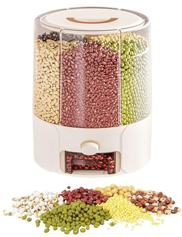 Genérico Recipiente para Arroz | Envases Herméticos para Cereales | Barril Sellado Anti Insectos Anti Humedad Alimentario Con Divisores Para Granos Legumbres Cereales Snacks Mascotas Uso En Cocina