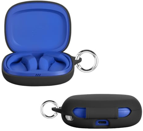 BeisDirect Silikonhülle für JBL Endurance Zone Kopfhörer Schutzhülle Stoßfest und staubdicht Wireless Earbuds Case Silikon Schutzhülle Skin mit Haken (Schwarz)