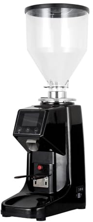 STIDEsknautic Moulin à café électrique Professionnel,Moulin à Grains de café,avec 19 réglages et écran Tactile,Temps et quantité réglables,200W Black-1500ML
