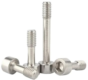 DeVow Tornillos cautivos de cabeza hueca hexagonal de acero inoxidable 304 A2, pernos cilíndricos de media rosca antiaflojamiento, M2M2.5M3M4M5M6M8(Smooth,M6x16mm-10pcs)