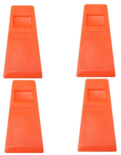 Lurrose 4 pièces Cales de Fente Plastique Outils de Coupe du Coins Abattage Résistants et Portables pour Contrôle de Direction des Arbres Sécurité Forêt