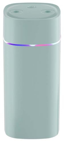 FUBESK USB-Luftbefeuchter für Schlafzimmer, 600 ml, große Kapazität, mit buntem Nachtlicht, leiser Desktop-Luftbefeuchter für Heimbüro, Weiß