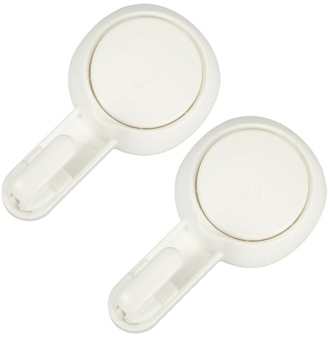 OFFIGAM 2 Pezzi Ganci a Ventosa per Bagno Supporto di Aspirazione, Appendiabiti da Parete senza Foratura, Ganci Multiuso per Asciugamani e Accessori su Superfici Lisce