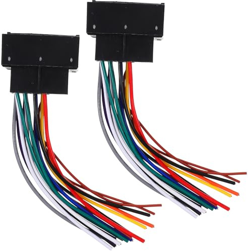 BESTYASH Set 2pezzi Cablaggio Autoradio Connettore Femmina Nero in Abs per Impianto Stereo Auto Compatibilità Vasta e Installazione Facile