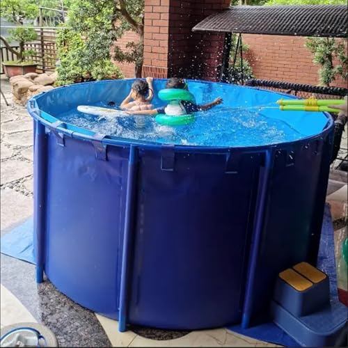Portable Foldable PVC Pool, Round Above Ground Swimming Pool for Kids & Adults, Perfect for Patios and Family Fun