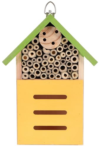 Angoily Wooden Insect House Decorative Ornament, House, Ladybugs Habitat, Garden Ornament, Wooden Hut Style, Beneficial Insects, Maintains Garden