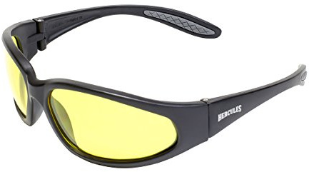 Global Vision Hercules Shatterproof/Unbreakable UV400 Motorcycle Sunglasses/Biker Glasses with Storage Pouch
