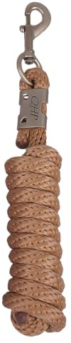 QHP Führstrick Anbindestrick Luxus Karabinerhaken Uni 2 m (Beige)
