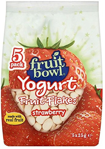 Fruit Bowl Fruit Flakes Strawberry with a Yogurt Coating (5x25g)