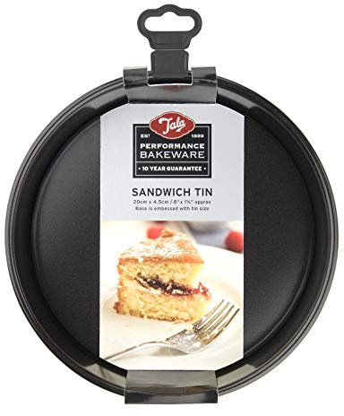 Tala Performance, Loose Base Round Sandwich Cake Tin, Professional Gauge Carbon Steel with Eclipse Non-Stick Coating, 21.6 cm Cake Pan; Ideal for Cakes, sponges and Tiered Cakes, 21.6x21.6x5.0