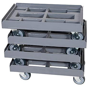 Transportroller 610x410 mm grau 4er Pack