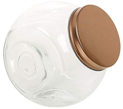 1.6L Hermetic Glass Candy Jar Storage Canister Dispenser for Sweets, Chocolate, Snacks etc.