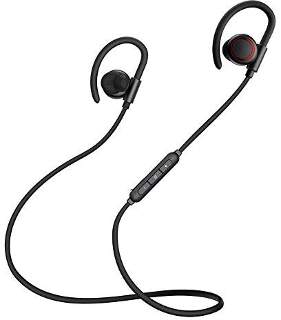 RGFITNESS Wireless Workout Bluetooth Headphones for Running and Gym - Mens Best Noise Cancelling Sport Earbuds - Waterproof Sports Earphones - HD Stereo Sound Headset for iPhone & Android,Black