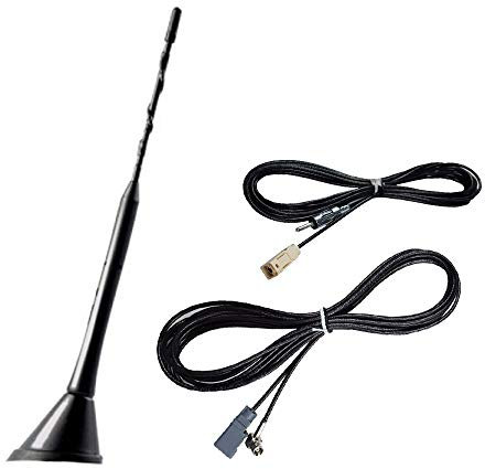 ATBB FM/DAB+ Aktiv-Antenne mit 5m DIN/SMB Kabel-Set (16V)