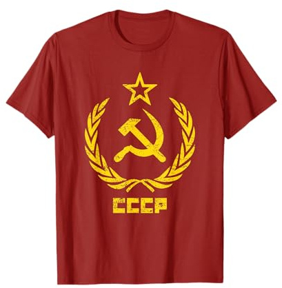 Martillo y Hoz Estrella CCCP Unión Soviética Rojo Camiseta
