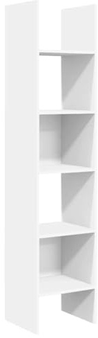 vidaXL Bücherregal Wandregal Aktenregal Standregal Raumteiler Büroregal Regal Aufbewahung Bücherschrank Weiß 40x35x180cm Holzwerkstoff