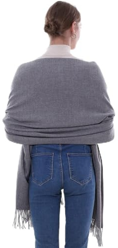 SWAT PANY Pashmina Schal für Damen warmer Winterschal Festlich Stola Tücher | Dick und weich, klassische Unifarbe, geeignet für Zuhause, Reisen, Partys und als Geschenk.