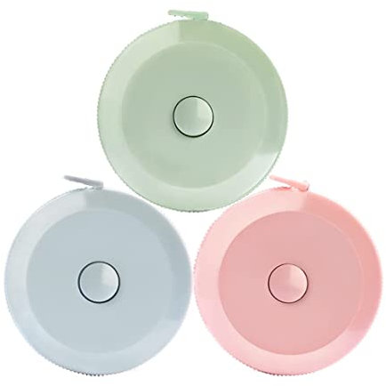 3 Stück Massband Körper Einziehbares Maßband Körper Schneidermaßband Measuring Tape zum Messen von Länge, Brust, Taille usw,180cm/70.86in